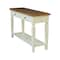 International Concepts Vista Solid Wood Console/Sofa Table with Shelf and 2 Drawers - Hickory/Shell OT79-15S - alternate 4